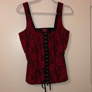 SEXY ROSE LACE BUSTIER